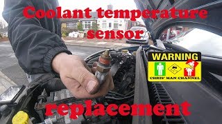 Ford Fiesta MK6 coolant temperature sensor replacement [upl. by Aneekahs55]