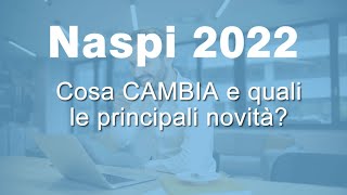 Cosa cambia con la Disoccupazione NASPI 2022 [upl. by Lundquist]