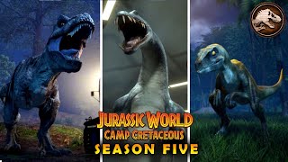 ALL 17 CONFIRMED SPECIES IN SEASON 5 OF CAMP CRETACEOUS  Jurassic World [upl. by Jobyna918]