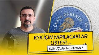 KYK İÇİN YAPILACAKLAR LİSTESİ KYK YURT SONUÇLAR NE ZAMAN YURT KAYIT EK BAŞVURU VB [upl. by Adnilrev750]