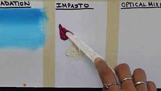 Acrylic Techniques For BeginnersImpasto [upl. by Anilah]