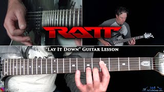 Ratt  Lay It Down Guitar Lesson [upl. by Enilada710]