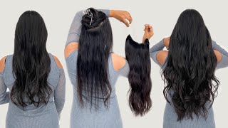 How To  Halo Extensions  Increase Your Hair Volume amp Length in One Step Shorts [upl. by Haek194]