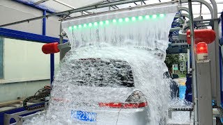 AUTOMATIC CAR WASH TUNNEL MACHINE WITH LAVAFALL MADE BY CHINA [upl. by Ehcsrop]