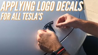 Installing Tesla quotTquot Logo Decals [upl. by Aniled877]