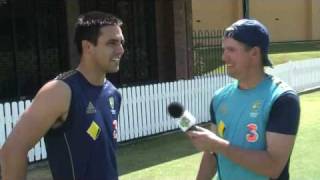 James Hopes and Mitchell Johnson  Player Camp 2008 [upl. by Letitia]