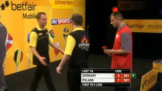 Kciuk amp Ratajski vs Artut amp Welge PolskaNiemcy World Cup of Darts Nations 2013 [upl. by Lrat]