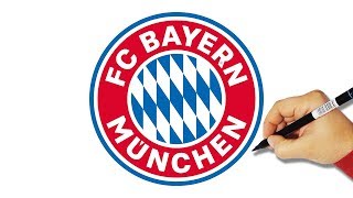 How to Draw the FC Bayern Munich Logo [upl. by Noteloc592]