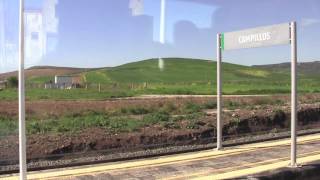 Malaga to Ronda Views from a train across Andalusia Spain  6th April 2013 [upl. by Yeliah60]