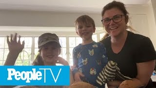 Tiffani Thiessen Shows You How To Make Banana Bread While Staying Home  PeopleTV [upl. by Meedan]