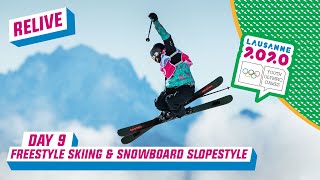 RELIVE  Freestyle Skiing amp Snowboarding Slopestyle  Day 9  Lausanne 2020 [upl. by Trauner]