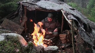 Solo Overnight Bushcraft Camp [upl. by Sidky]