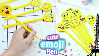 DIY CRAFTS PAPER PENCIL DECORATION  DIY Handmade Emoji Pencil topper  Easy Pencil Topper [upl. by Aibat976]