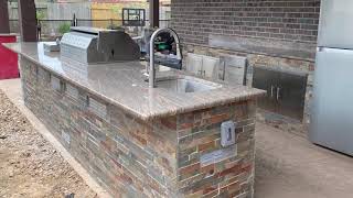 DIY Outdoor Kitchen  The Build [upl. by Yodlem]