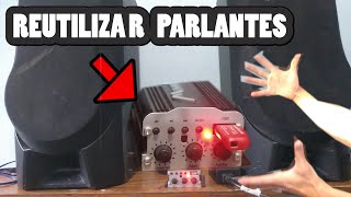 Probando mini amplificador chino  Reutilizar parlantes de tu casa usando un amplificador estéreo [upl. by Ojiram]