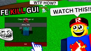 Roblox FE KILL GUI Script ⭐ Kill All amp Troll🤣 Unpatched Roblox Scripts for PCMobile✅ Pastebin 2023 [upl. by Whitten662]