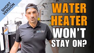 Water Heater Pilot Light Wont Stay On SHORT Version [upl. by Aniryt]