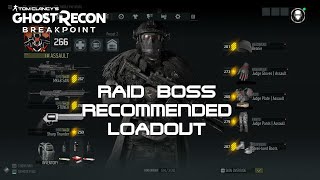 Raid Boss Recommended Loadout in Ghost Recon Breakpoint [upl. by Lemieux465]