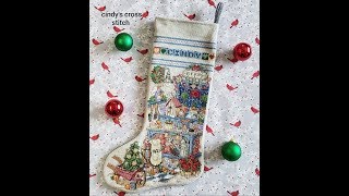 CROSS STITCH STOCKING HOW TO FINISH [upl. by Llerahc970]