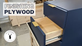 How to Finish Plywood Cabinets Inside amp Out  Sealing Plywood  Edge Banding  Painting Plywood [upl. by Tobit]