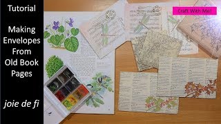 Tutorial Making Envelopes From Old Book Pages [upl. by Burny]