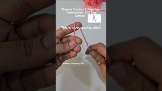 dc2tog crochet tutorial double crochet 2 together stitch video tutorialdc2tog stitch shorts [upl. by Weider356]