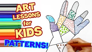 LEARN TO DRAW PATTERNS ART LESSONS FOR KIDS [upl. by Accebor785]