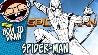 How to Draw SPIDERMAN SpiderMan Homecoming  Narrated Easy StepbyStep Tutorial [upl. by Siuoleoj]