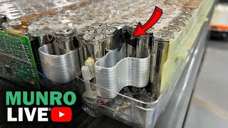 A FirstEver Tesla Teardown Model X Battery Pack Overview [upl. by Yrrad]