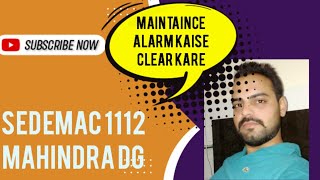 maintenance alarm kaise clear kare mahindra DG sedemac 1112 [upl. by Zapot]