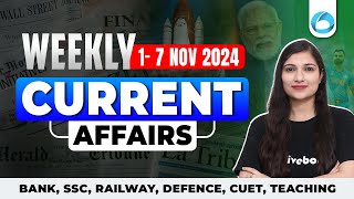 1 7 Nov 2024 Weekly Current Affairs MCQs  Current Affairs 2024  Banking Current Affairs [upl. by Ahsiryt]