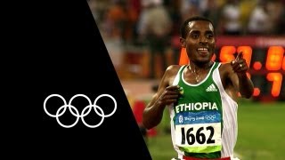 2 Races 2 Records 1 Athlete  Kenenisa Bekele  Olympic Records [upl. by Ardnuyek]