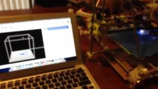 reprap prusa printing wireless with bt adapter jymcu 115000baud [upl. by Adon384]