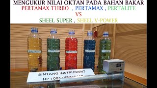 Test nilai Oktan RON Premium Pertalite Pertamax VS Shell Super Shell VPower  test Oktan Bensin [upl. by Hyde]