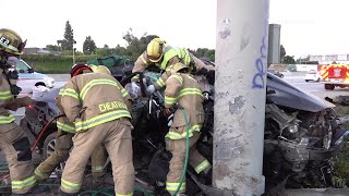 HighSpeed Crash Leaves One Dead Another Injured In Anaheim [upl. by Fong244]