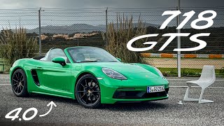 NEW 2020 Porsche Boxster GTS 40 Road Review  Carfection [upl. by Nylinej492]