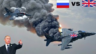 Russian antiaircraft missile downs 30 British AV8B Harrier II fighter jets in Russian skies Arma3 [upl. by Pansie296]