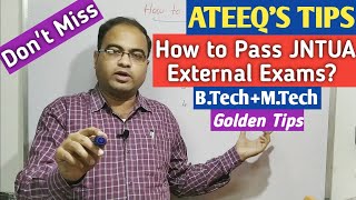 How to Pass JNTUA External Exams [upl. by Bocock14]