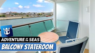 Adventure of the Seas  Ocean View Stateroom with Balcony Full Tour amp Review 4K  Royal Caribbean [upl. by Allit407]