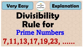 Divisibility rule for prime numbers  71317 19 23   Maths trick [upl. by Avivah]