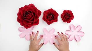 Easy Rose Template 2 Tutorial  InDepth Explanations and Tips  Pearl Paper Flowers [upl. by Abe]