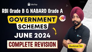 June Complete Schemes 2024  Important Government Schemes Revision amp MCQ  RBI Grade B Preparation [upl. by Islek]