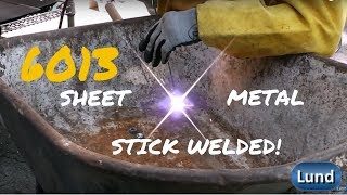 STICK WELDING SHEET METAL with 6013 rods Beginner Welding Series [upl. by Letizia128]