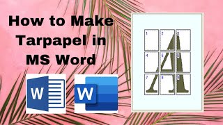 How to make tarpapel or tarpaulin paper in MS Word using Epson printer L120 121 3110 [upl. by Jacquenetta]