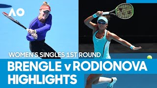 Madison Brengle vs Arina Rodionova Match Highlights 1R  Australian Open 2021 [upl. by Joann]