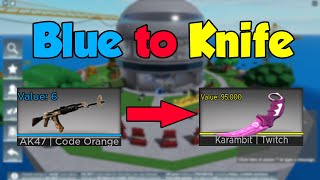 From a BLUE to a KNIFE  Counter Blox Trading [upl. by Karlie]