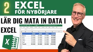 Grundläggande Excel 2 Lär dig mata in data i Excel [upl. by Hitchcock]