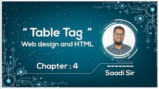 Table Tag  HSC ICT Chapter 4  Web design and HTML  Saadi Sir [upl. by Pironi]