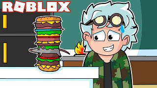 ¡APRENDE A NO HACER HAMBURGUESAS CON KRAO Roblox [upl. by Anaed379]