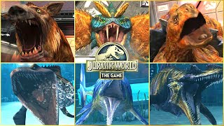 ALL CENOZOIC amp ALL AQUATIC SPECIAL ATTACK ANIMATION  Jurassic World The Game [upl. by Schaaff]